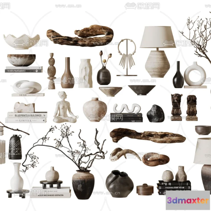 1163570 - WABI SABI STYLE 3D MODELS - DECOR SETS - 0244
