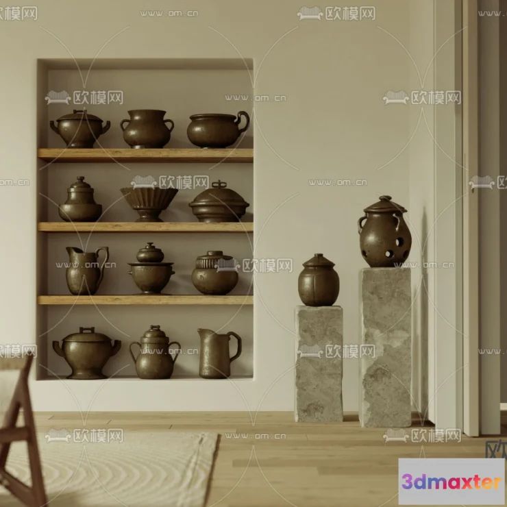 1163572 - WABI SABI STYLE 3D MODELS - DECOR SETS - 0245