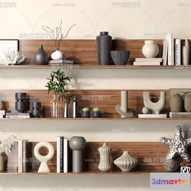 1163634 - WABI SABI STYLE 3D MODELS - DECOR SETS - 0276