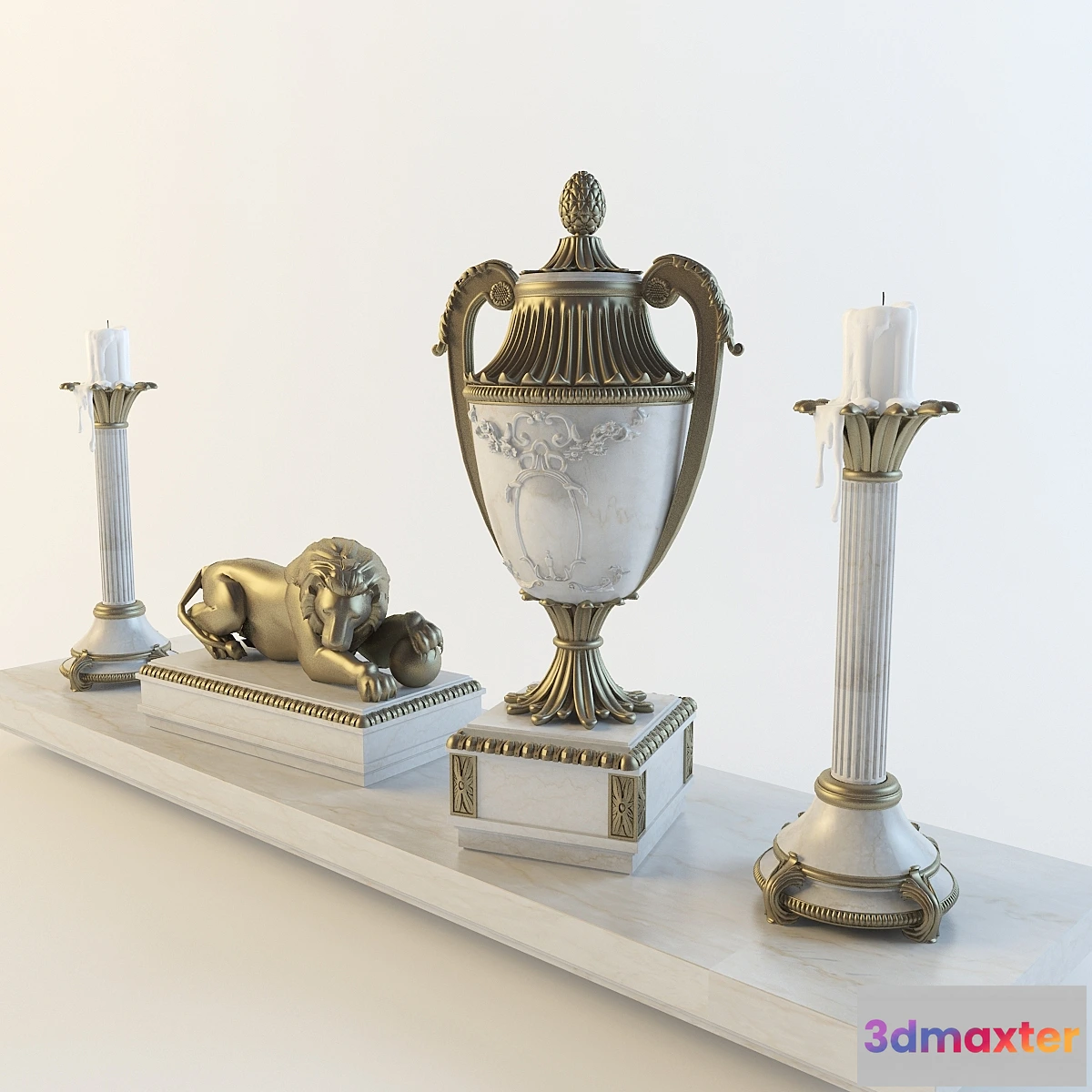 1267247 - Antiques at the fireplace 3D Max