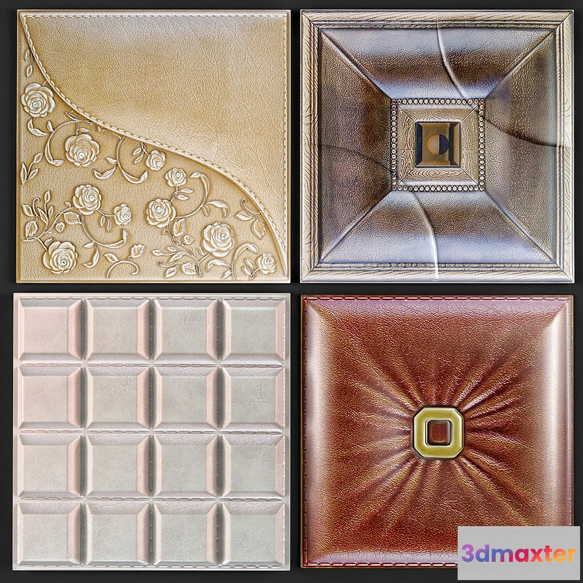 1270187 - Decorative leather 3D panel - No.3 3D Max