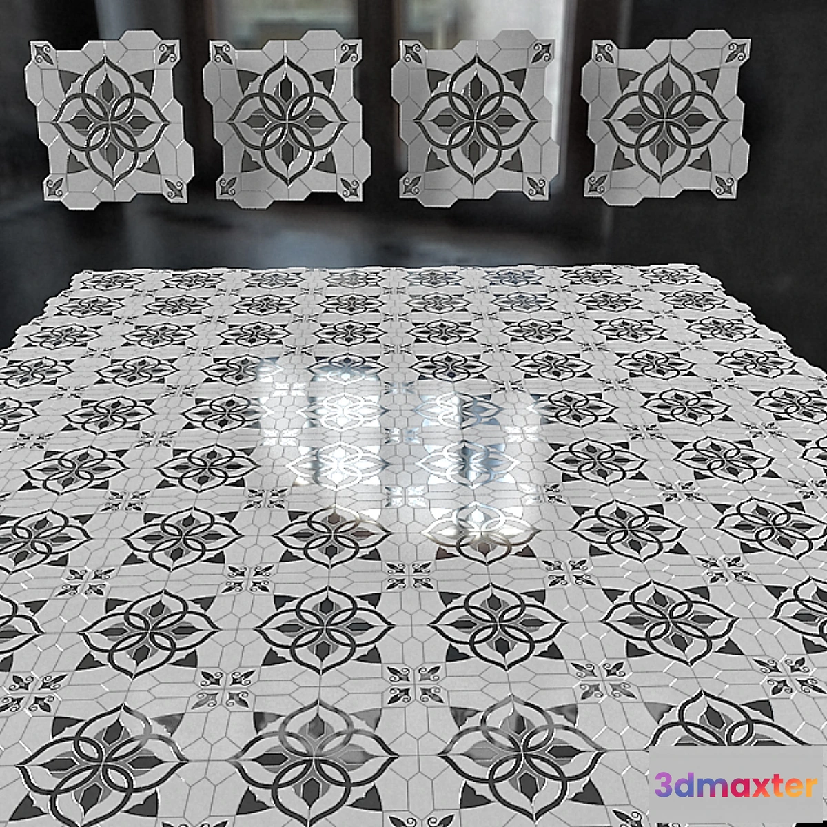 1273126 - Decorative ceramic tile 3D Max