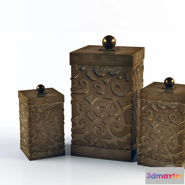 1273648 - Decorative boxes 3D Max