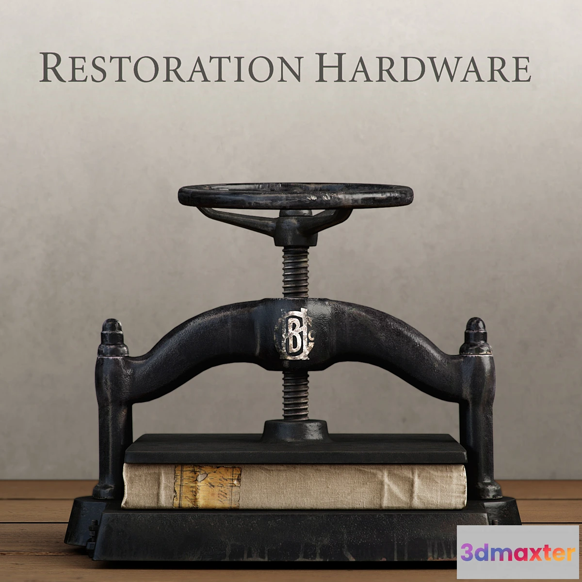 1276592 - RH _ CAST IRON BOOK PRESS 3D Max