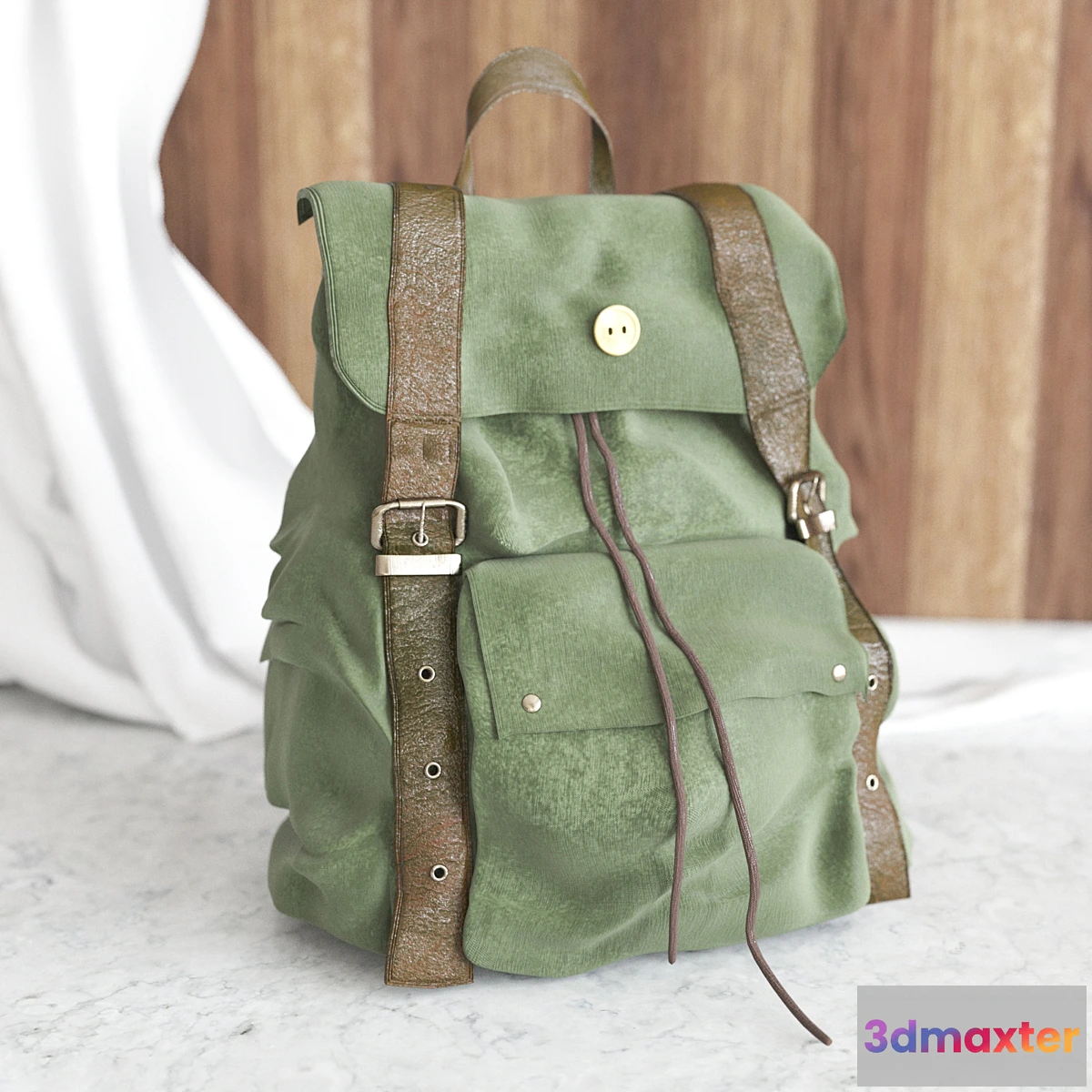 1277020 - Vintage Backpack 3D Max