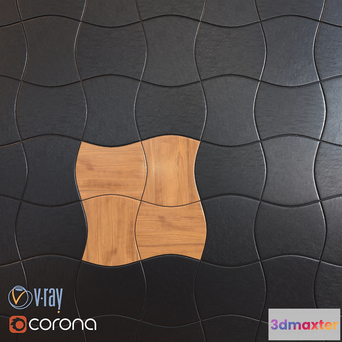 1278600 - 3D panel Wave 3D Max