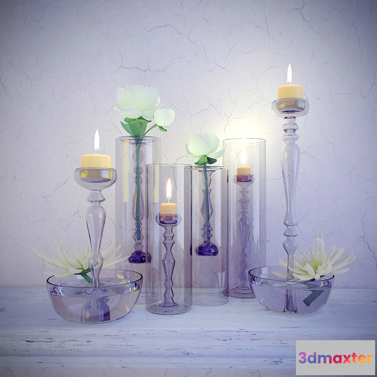 1279140 - Serax vases candlesticks 3D Max