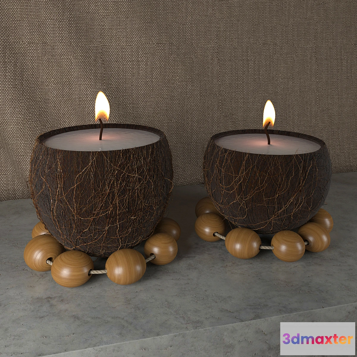 1279632 - Candles coconut 3D Max