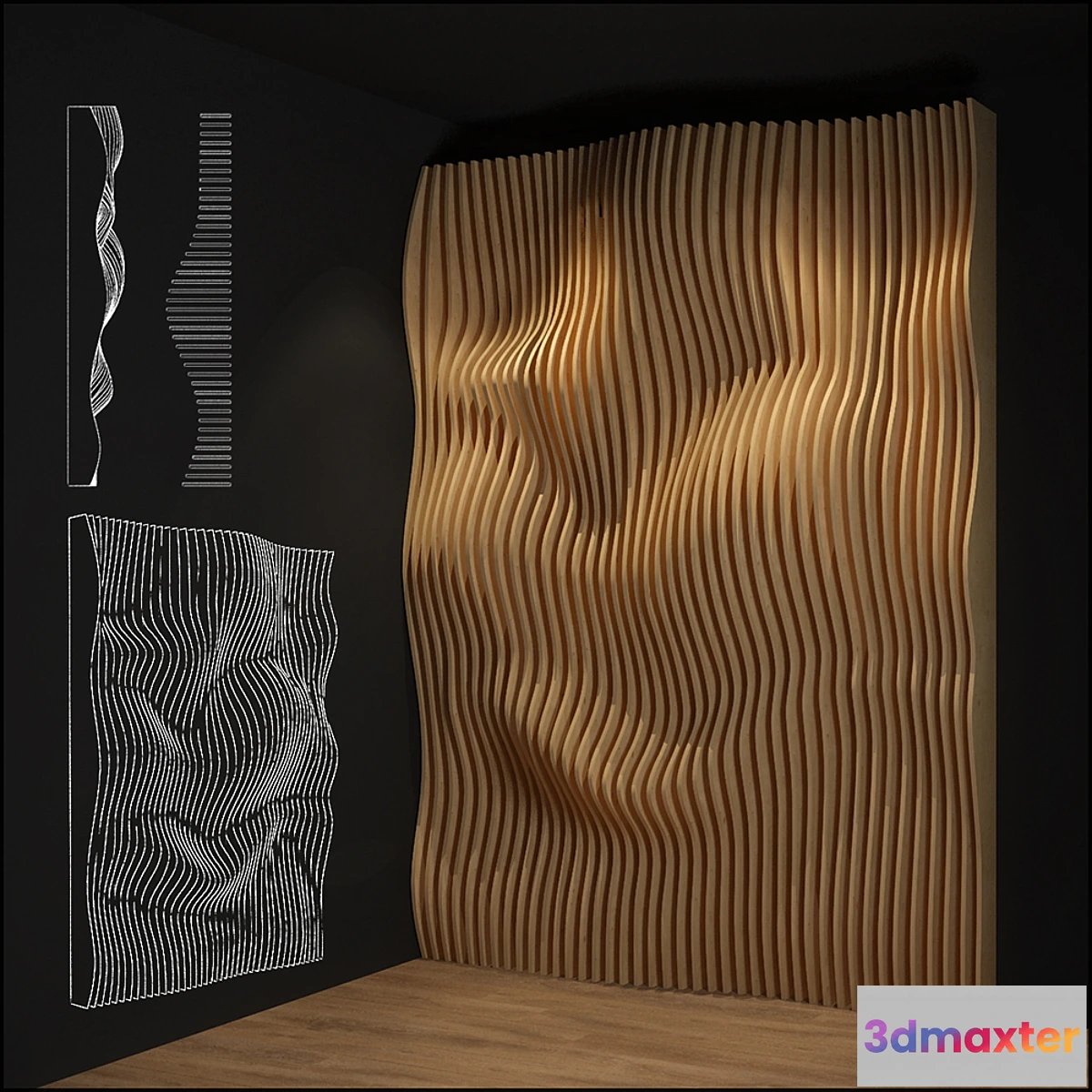 1281124 - parametric wall 3D Max