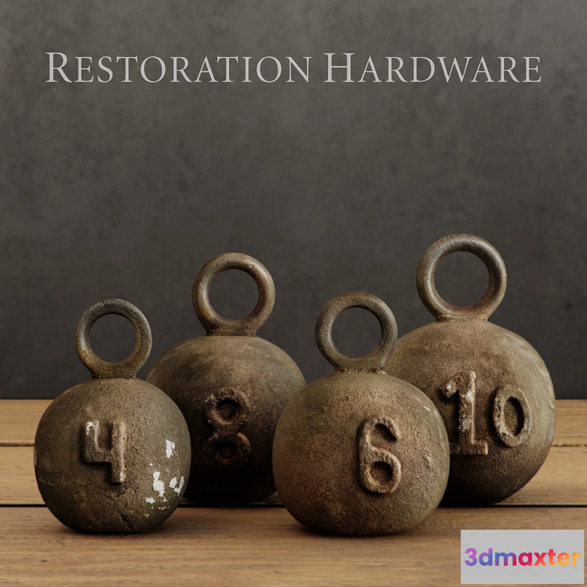 1283692 - RH _ FISHING WEIGHTS (SET OF 4) - No.2 3D Max