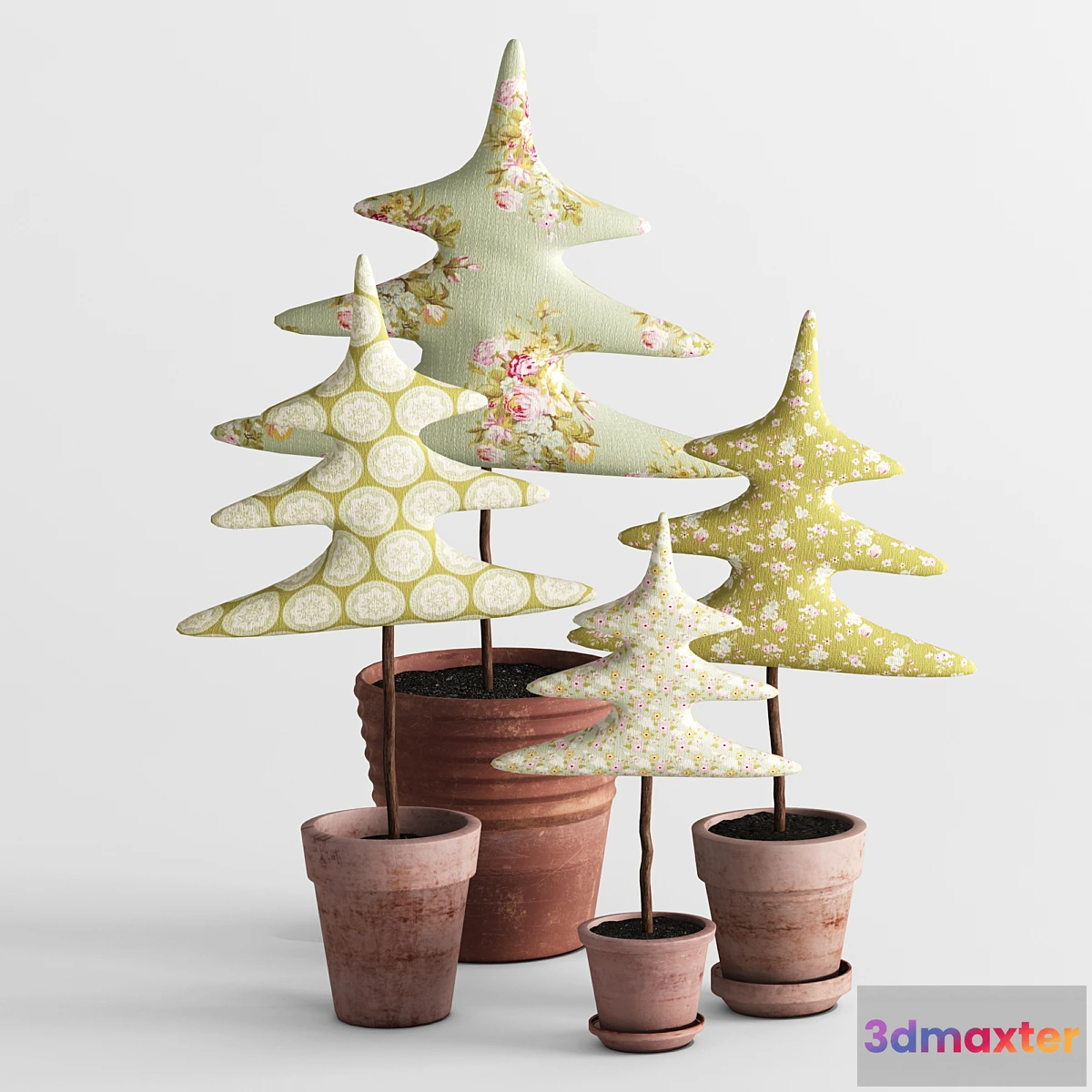 1285092 - Textile Christmas trees 3D Max