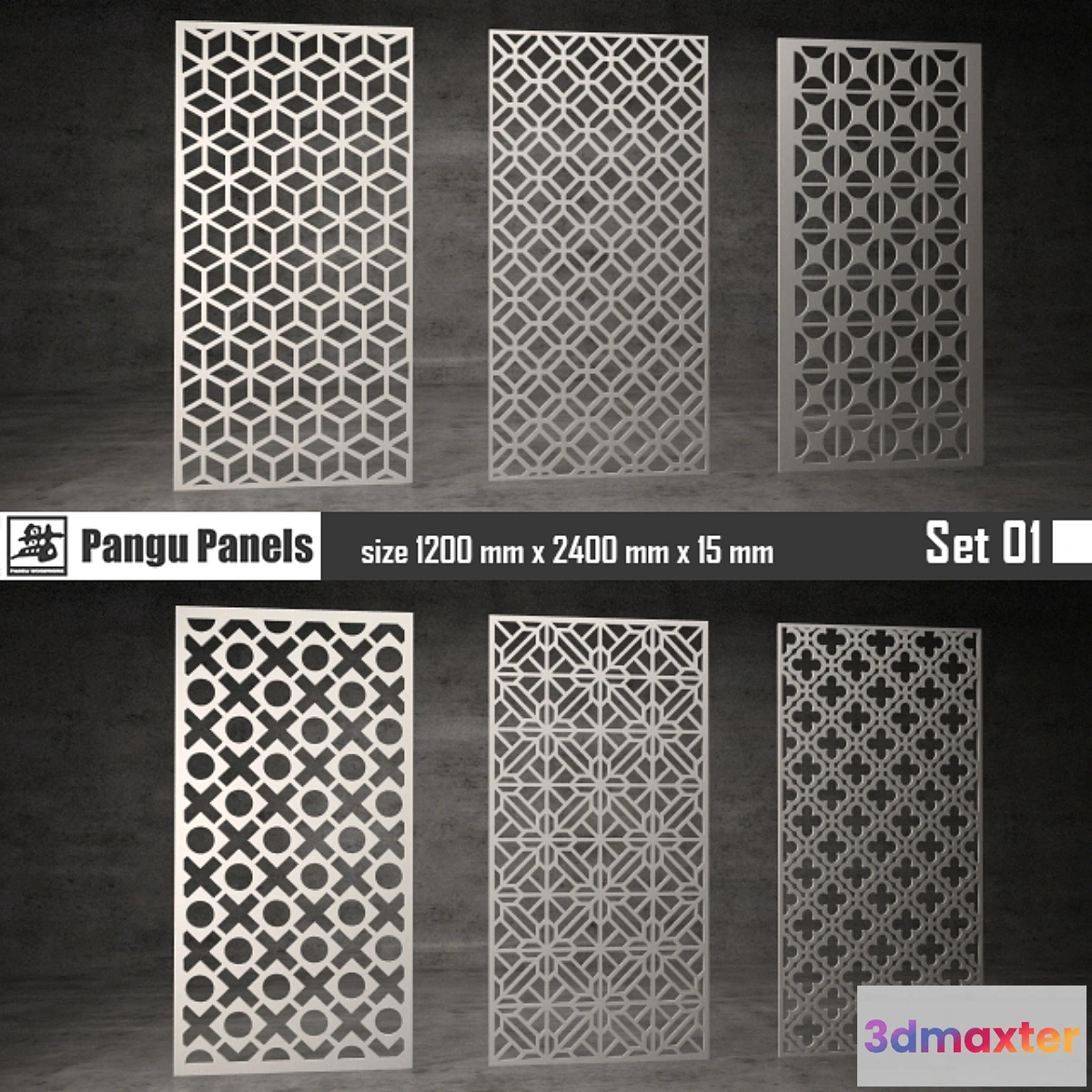 1287378 - Pangu Panels Set 01 3D Max