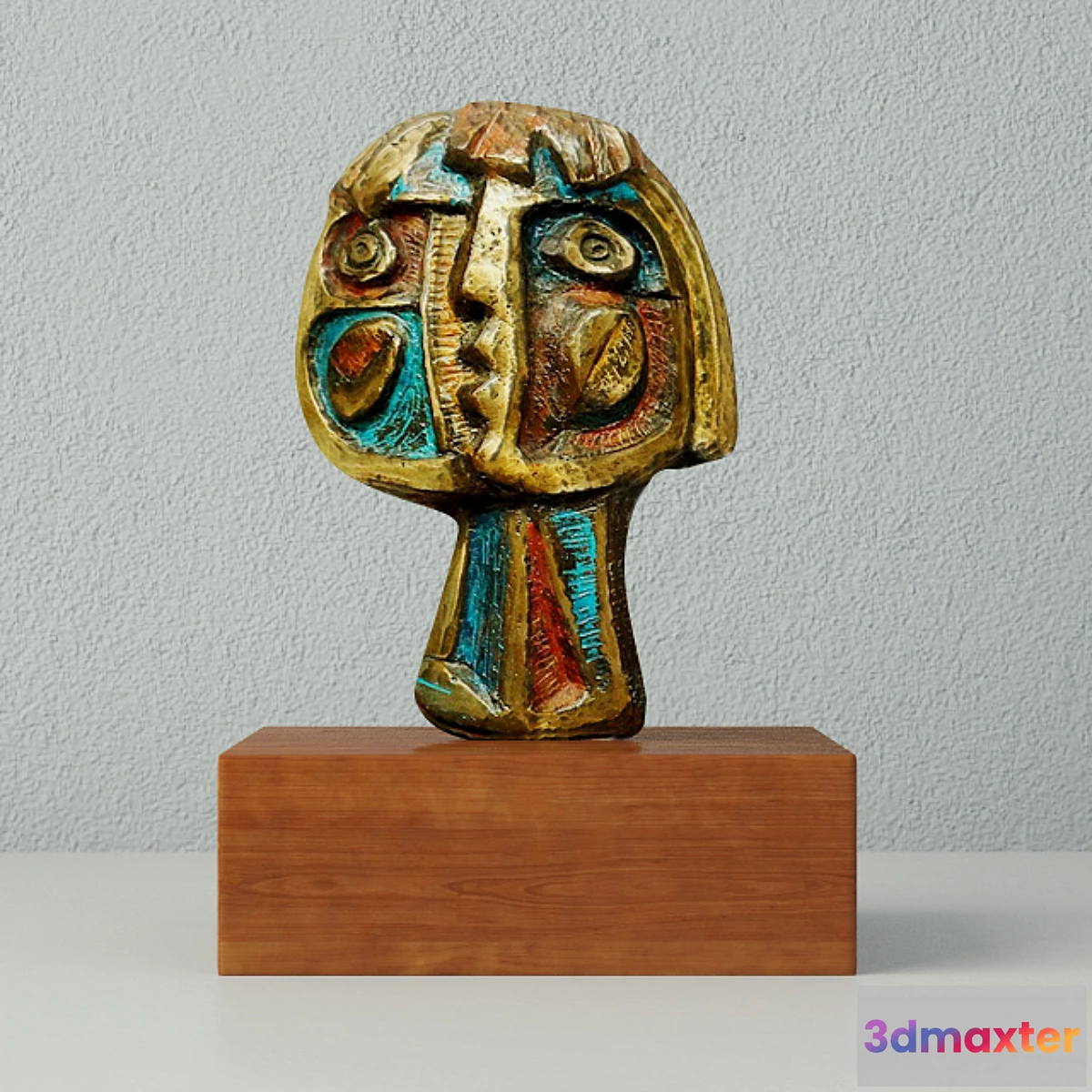 1287576 - Modernist Bronze Abstract Sculpture 3D Max