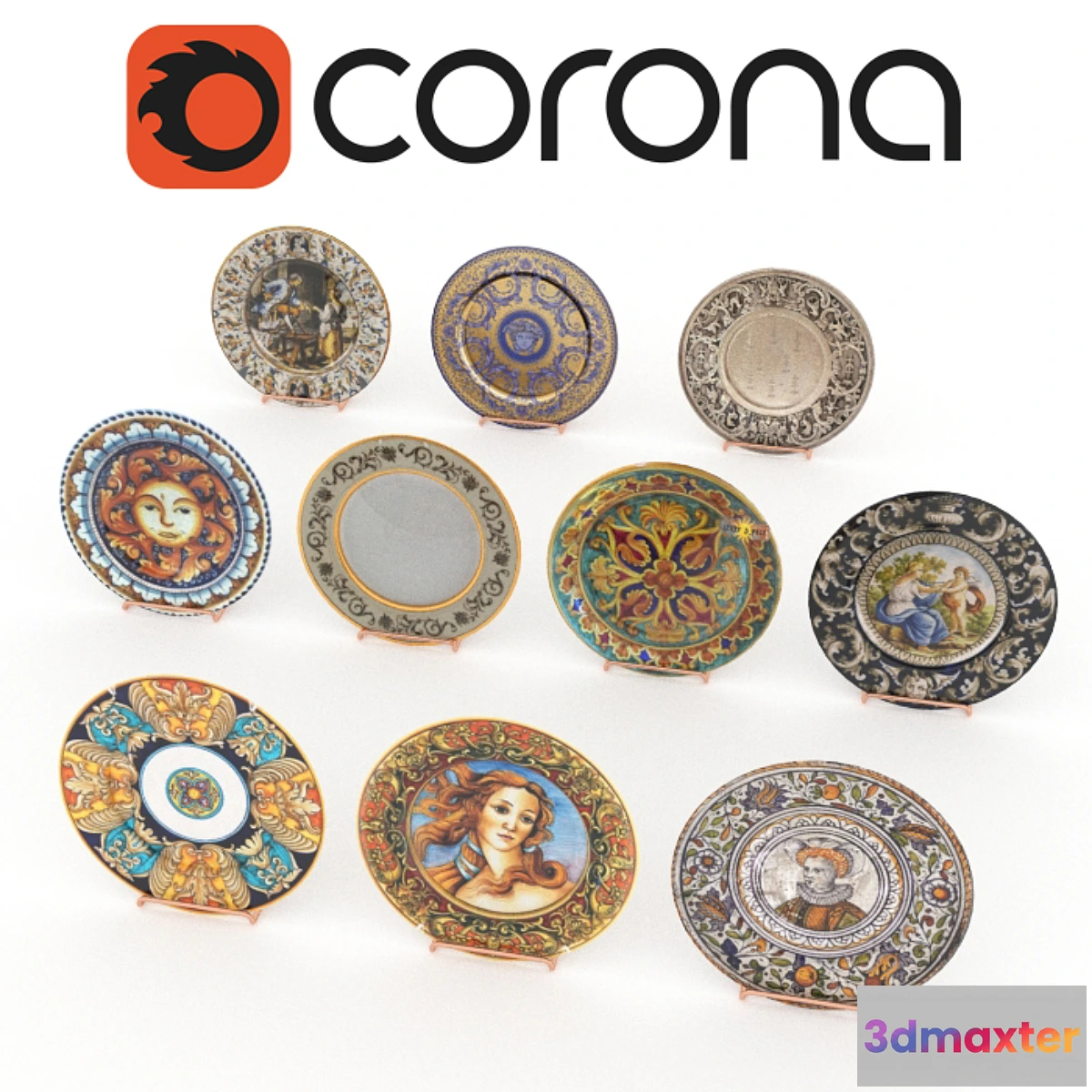 1289006 - Decorative plates 3D Max