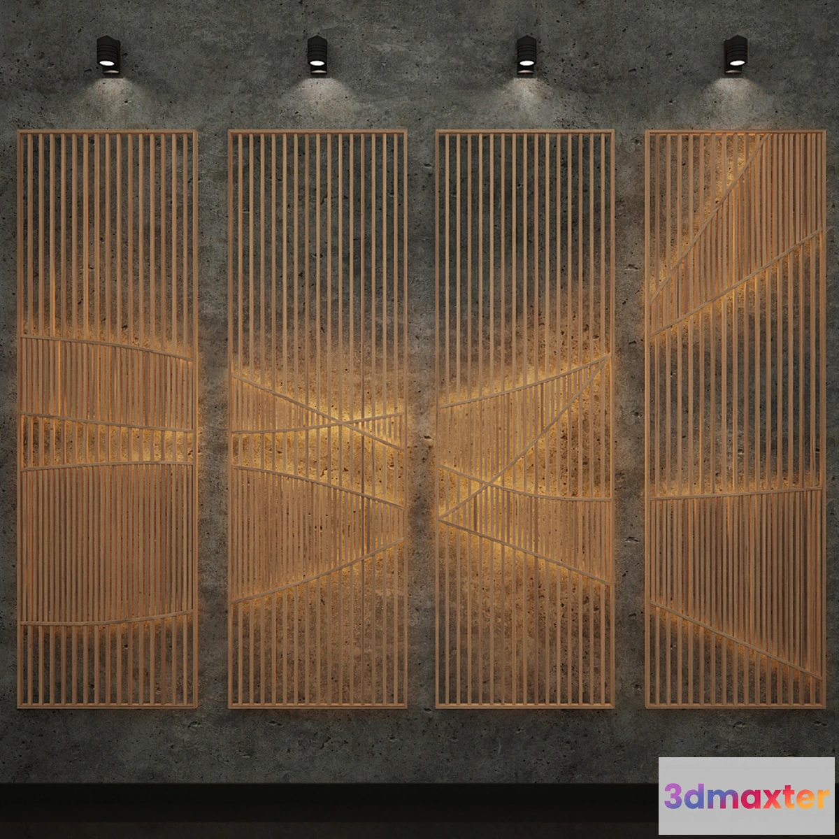 1289176 - The panel on the wall 3D Max