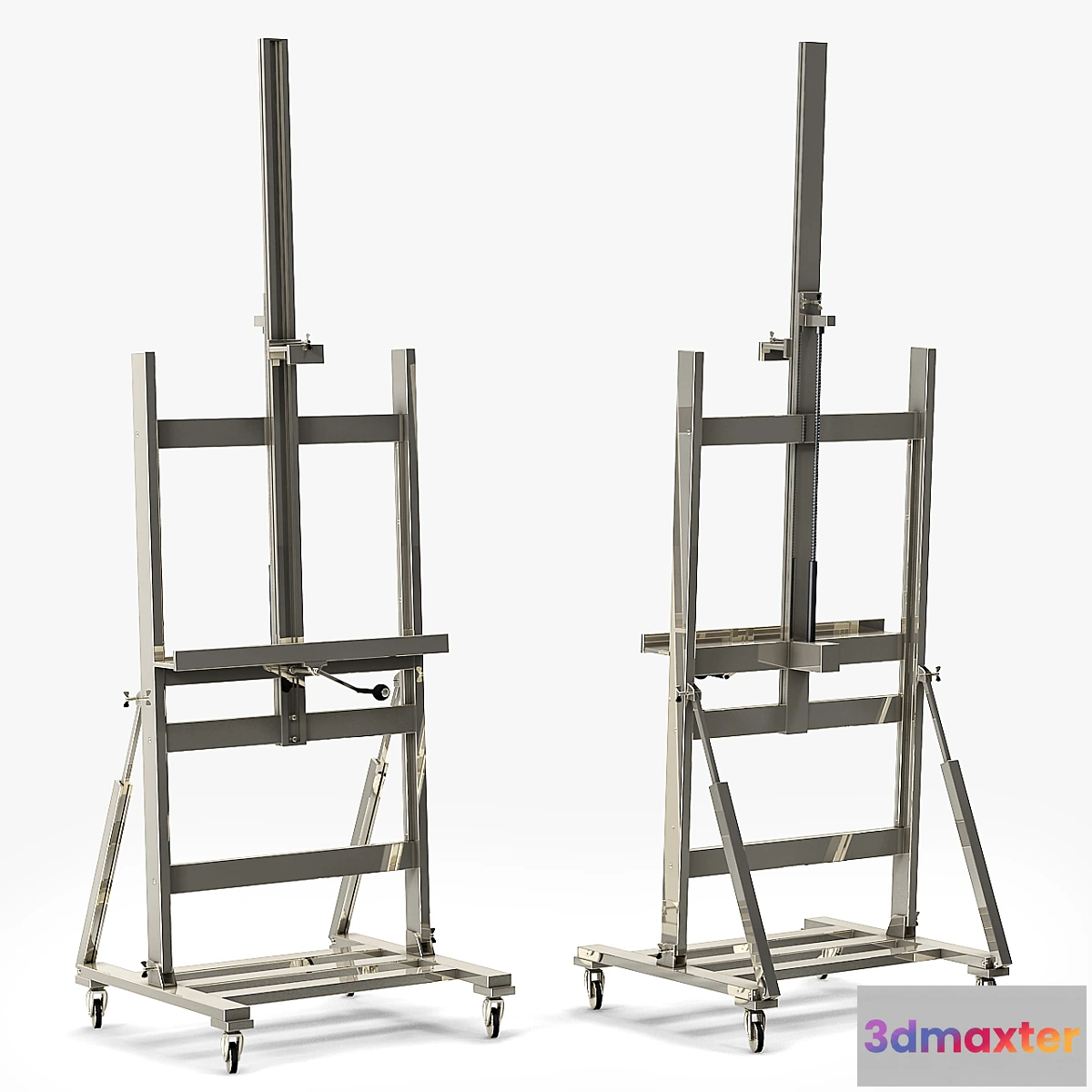 1289478 - Restoration Hardware POLISHED NICKEL TV EASEL 3D Max