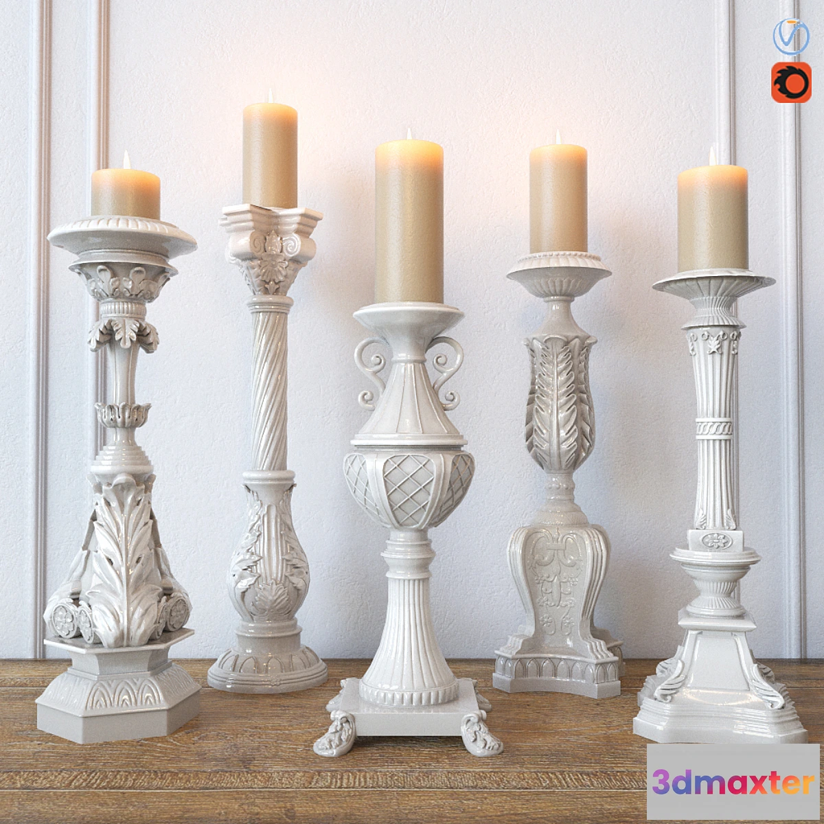 1290833 - Candleholders 3D Max