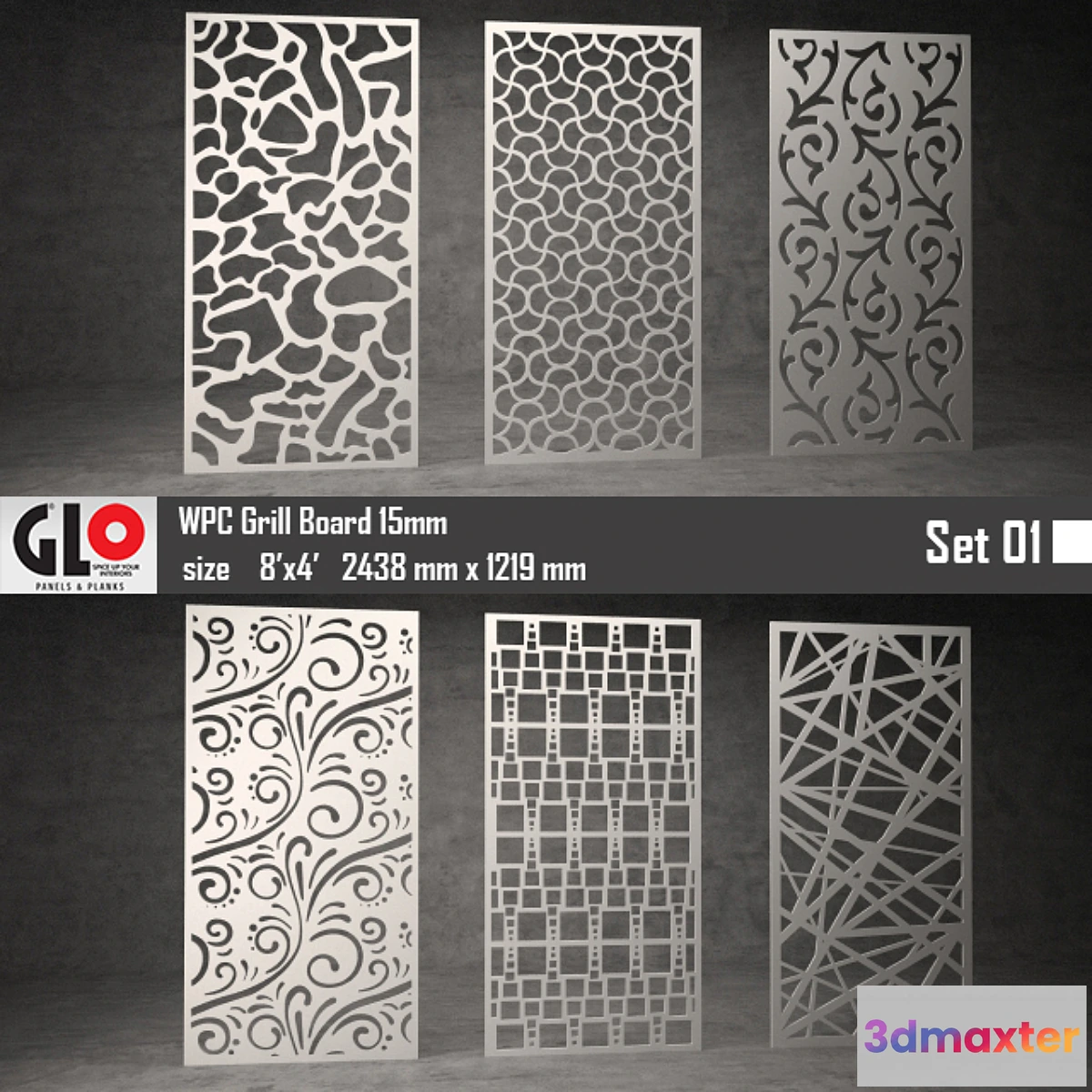 1292325 - GLO WPC Board 15mm Set 01 3D Max