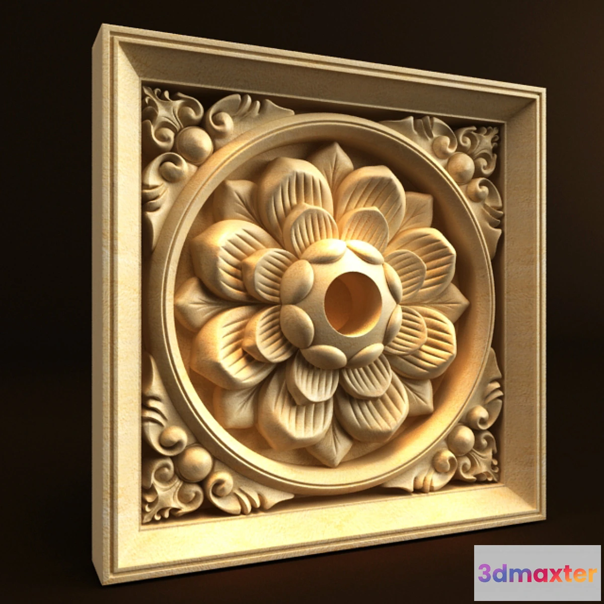 1292661 - Bali Carving ornament 015 3D Max