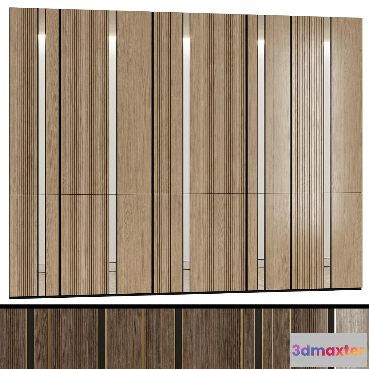 1295412 - Modular wall panels in a modern minimalist style 5 3D Max