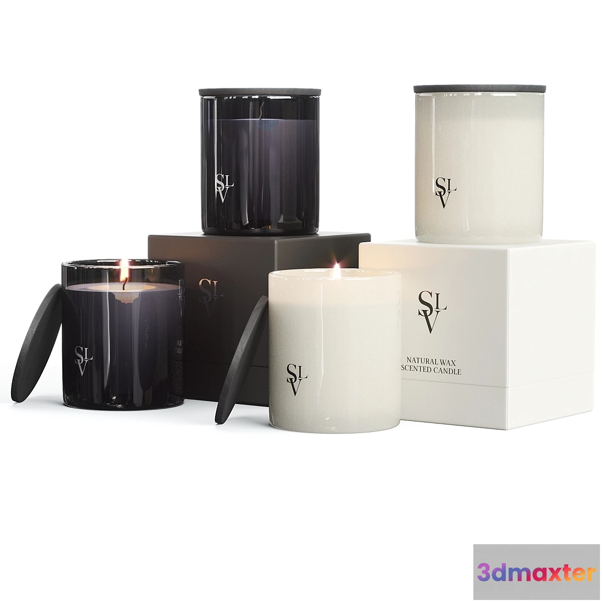 1295675 - Slettvoll Glass Scented Candle Set 3D Max