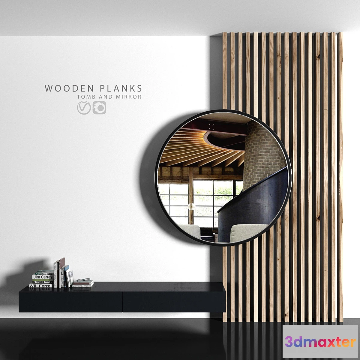 1303568 - Wooden planks and mirror 3D Max