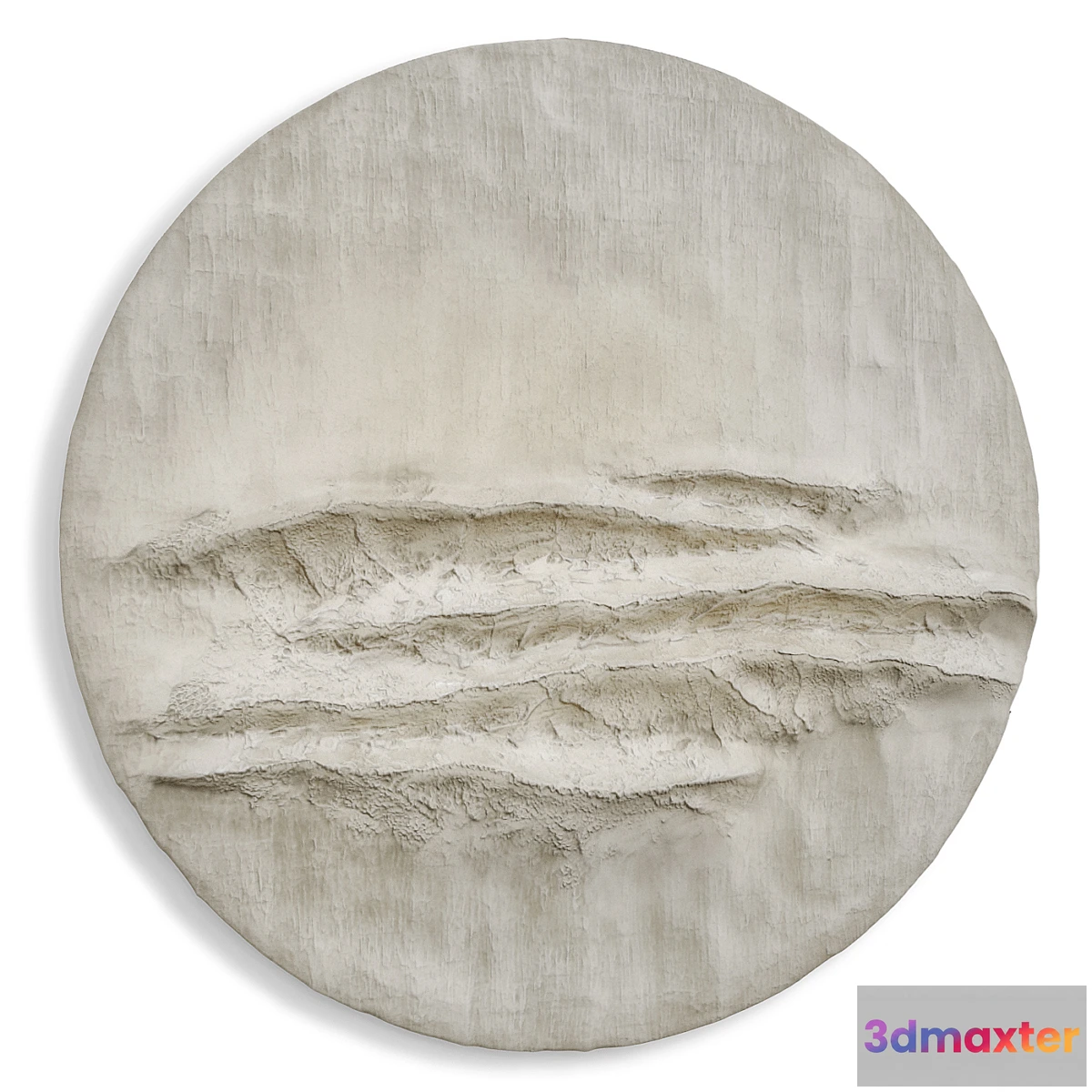 1304682 - Round wall panel  reef original art plaster 3D Max