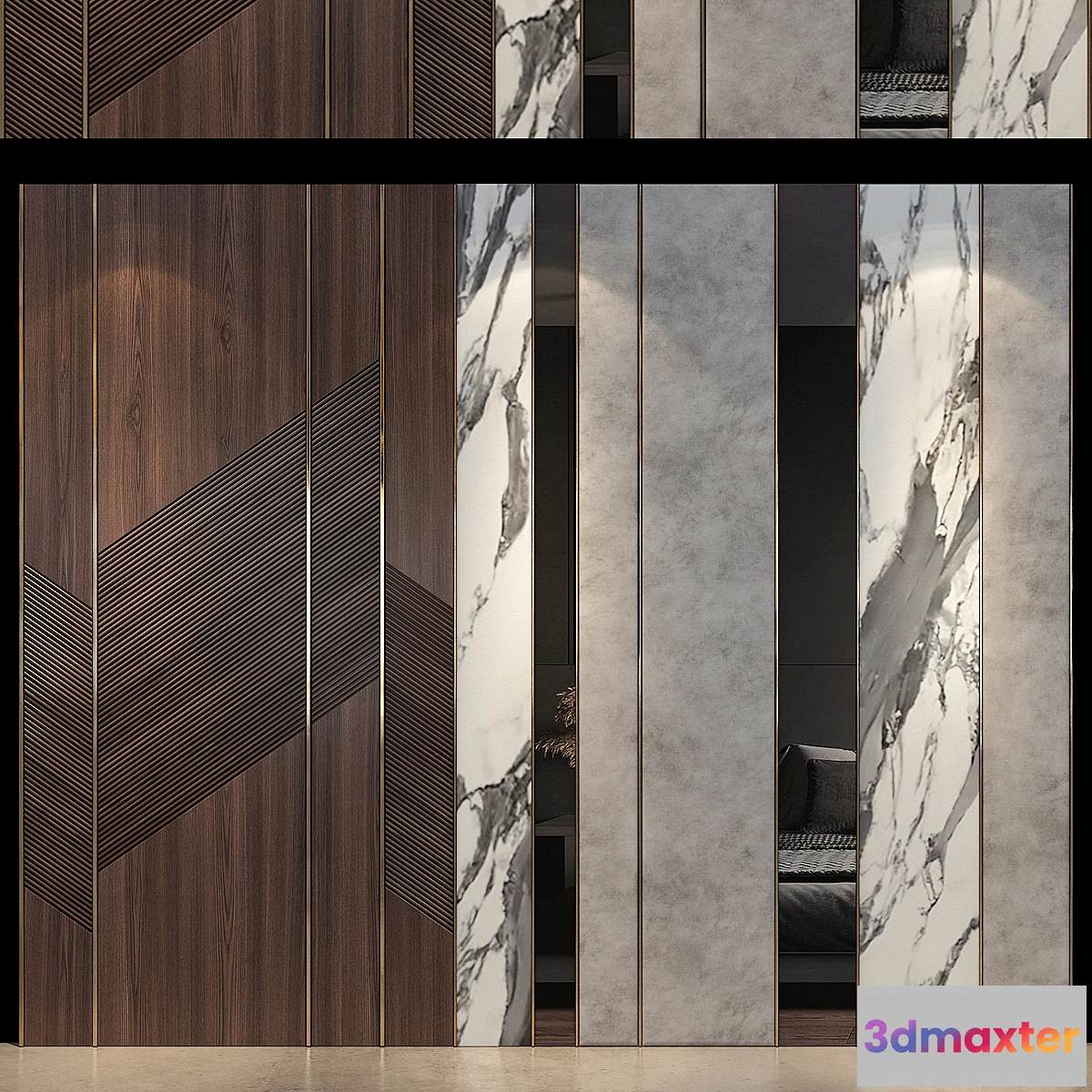 1304879 - wall panels  set 171 3D Max