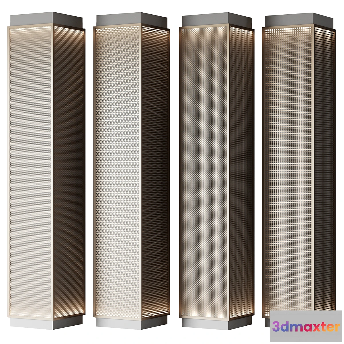 1305016 - Metal columns with perforation No. 2 - No.2 3D Max