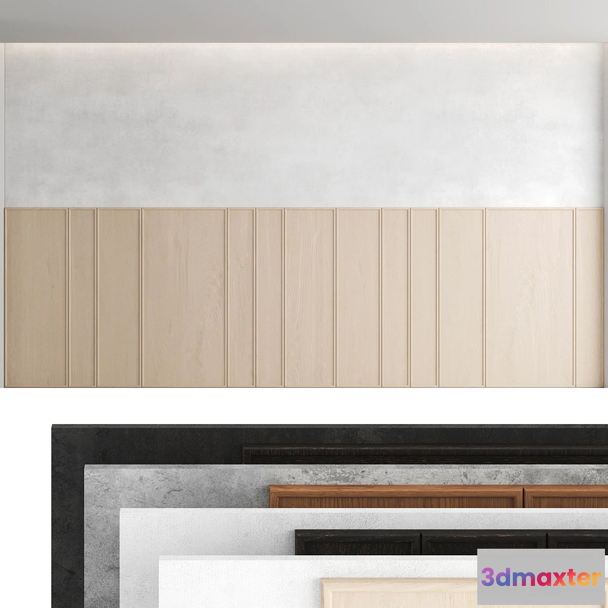 1305050 - Decorative wall panel set 44 3D Max