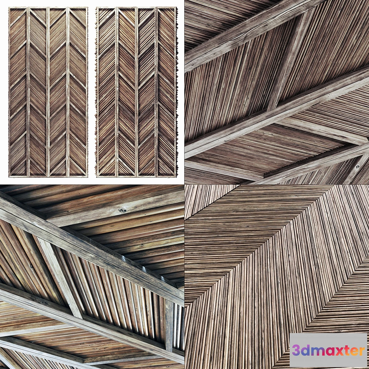 1305177 - Ceiling diagonal branch straight n2 3D Max