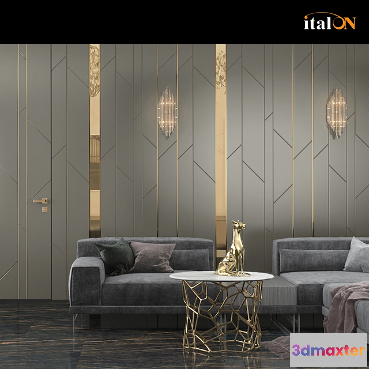 1305251 - Wall panels. “Branches” decor. 3D Max