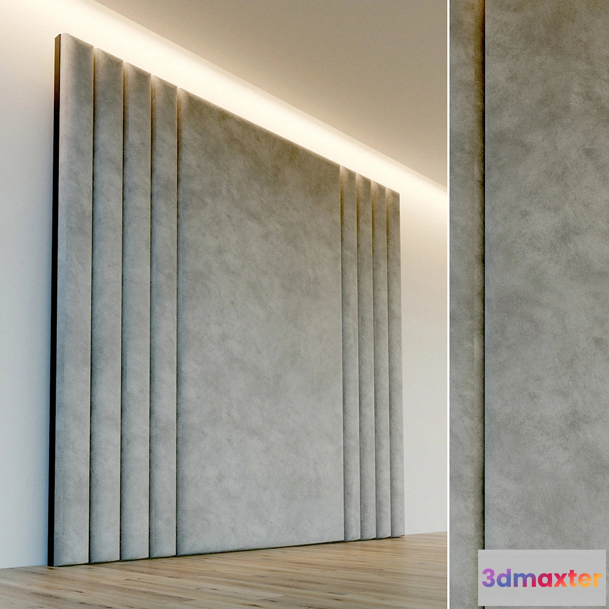 1306554 - Decorative wall. Soft panel. 71 3D Max