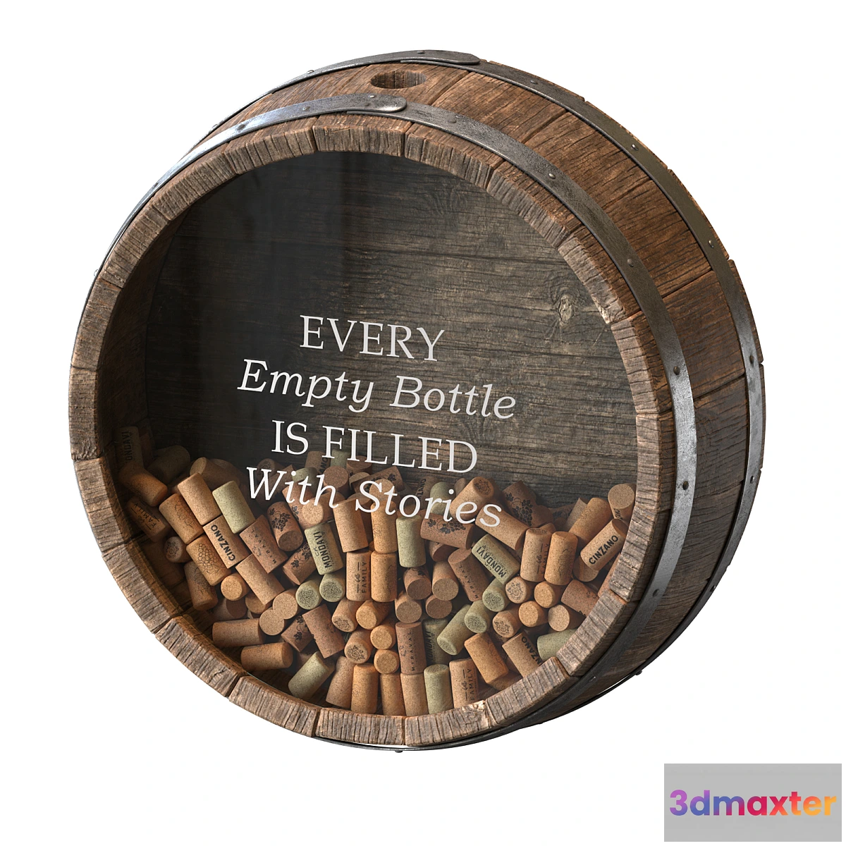 1306877 - Wall decorative wine barrel 3D Max