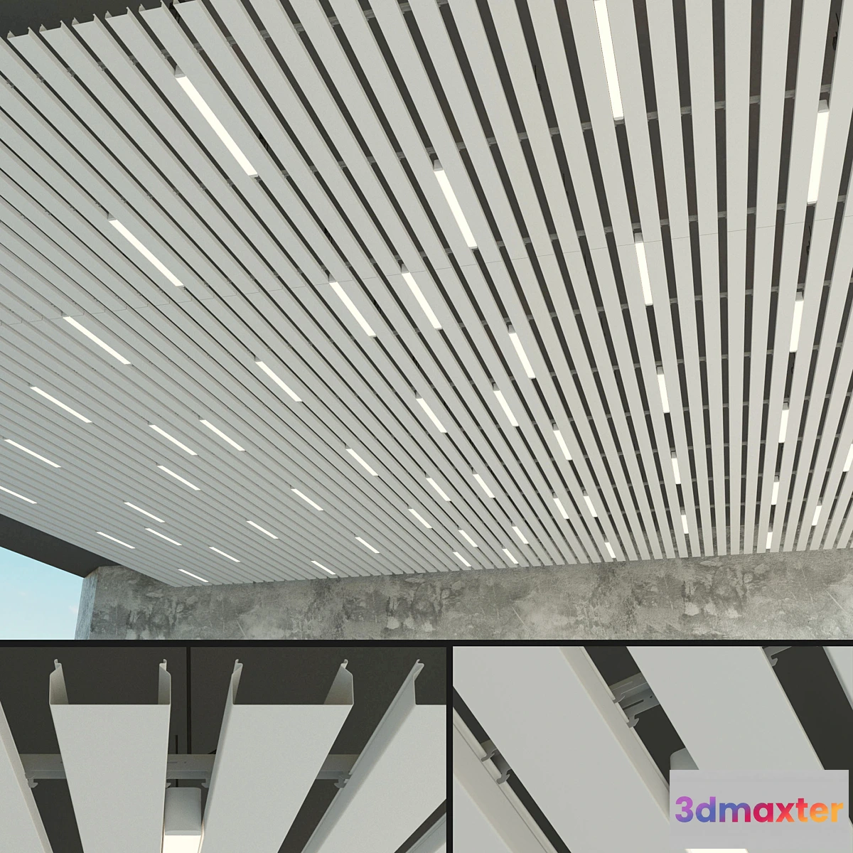 1307307 - Suspended ceiling rack. 8 3D Max