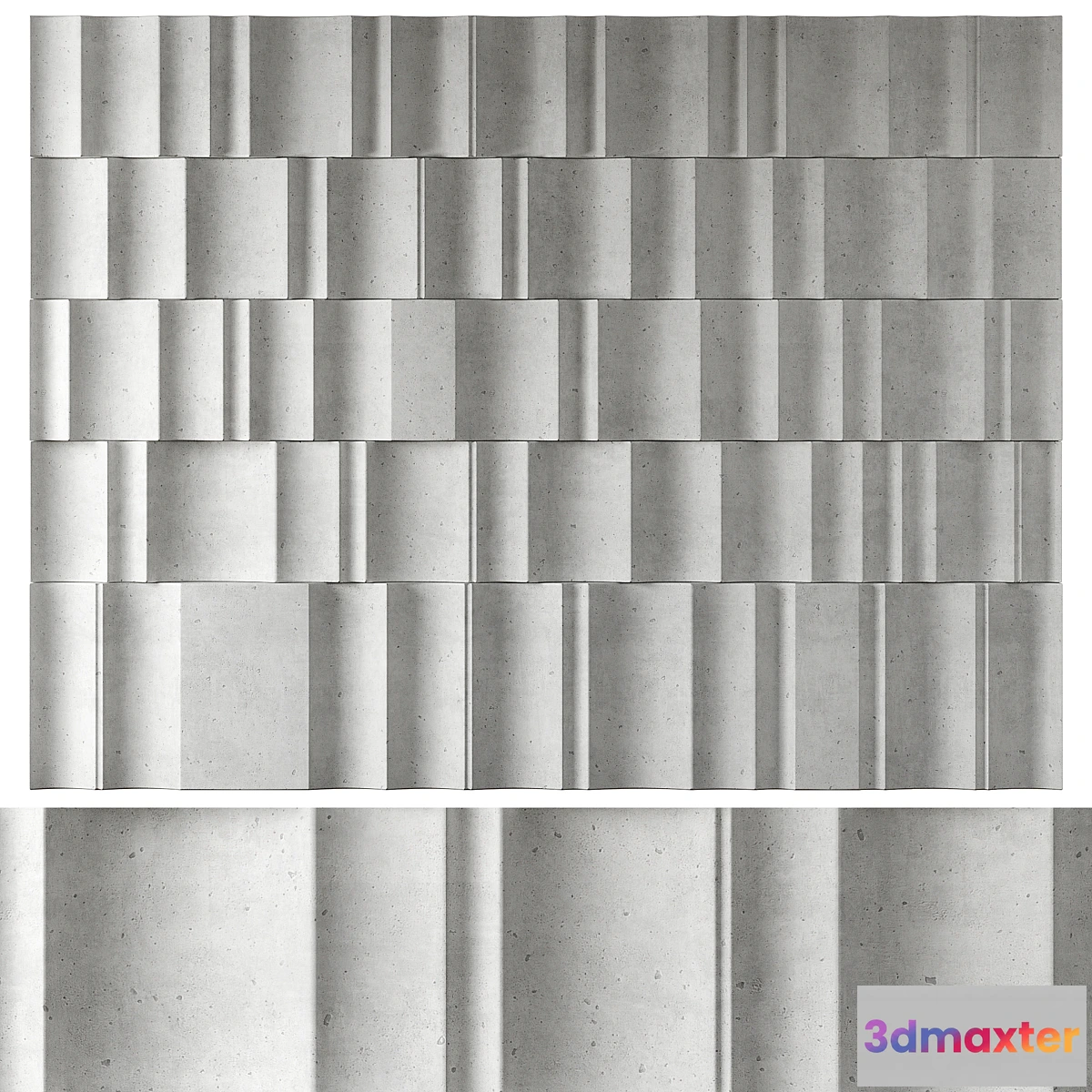 1308058 - Stone Wave Wall Panel - No.2 3D Max