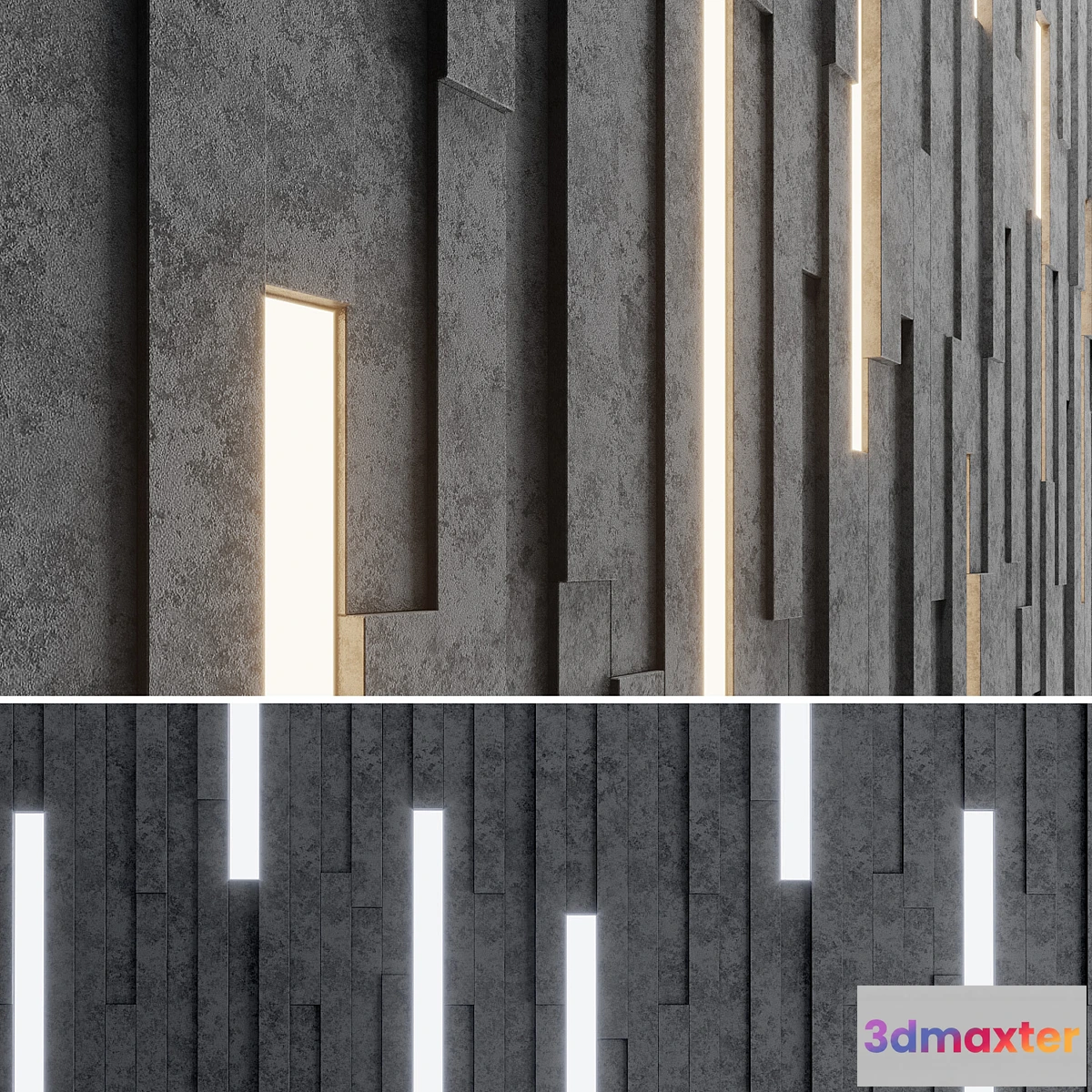 1313404 - Wall Stone Stripes 3D Max