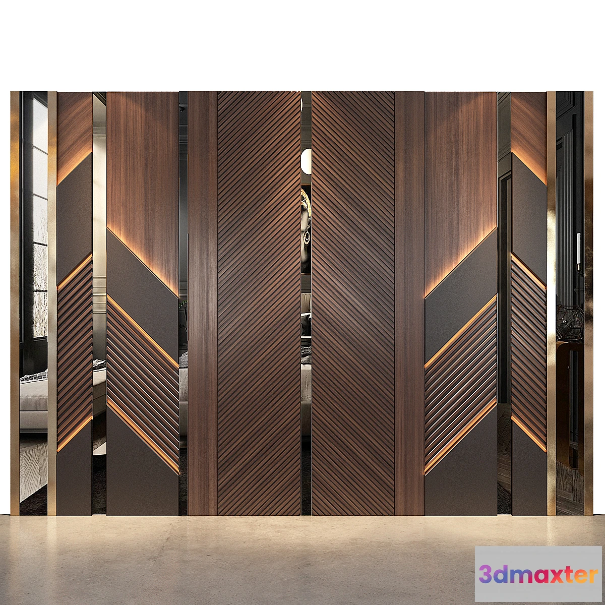 1313612 - wall panels  set 110 3D Max