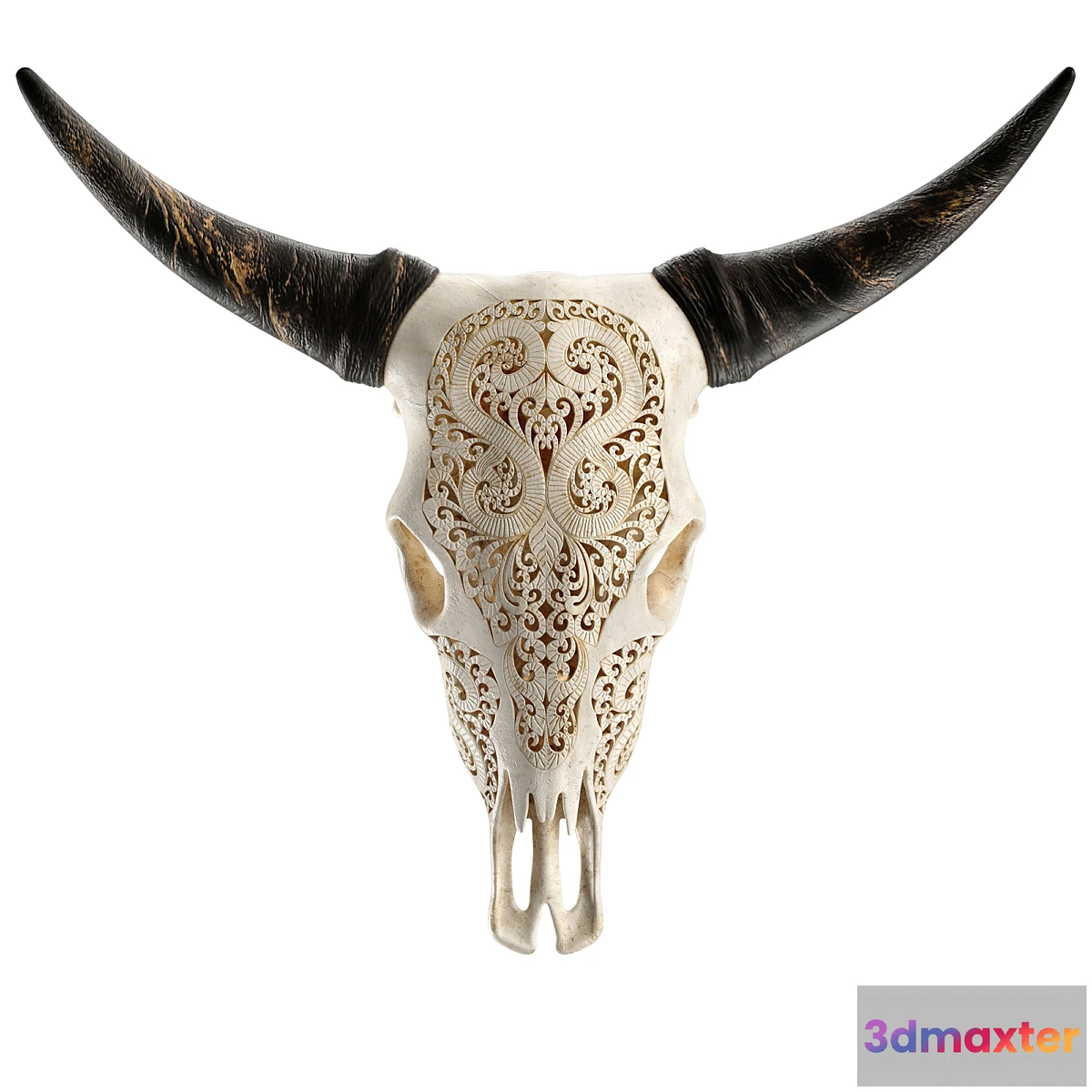 1314693 - Carved cow skull - No.2 3D Max