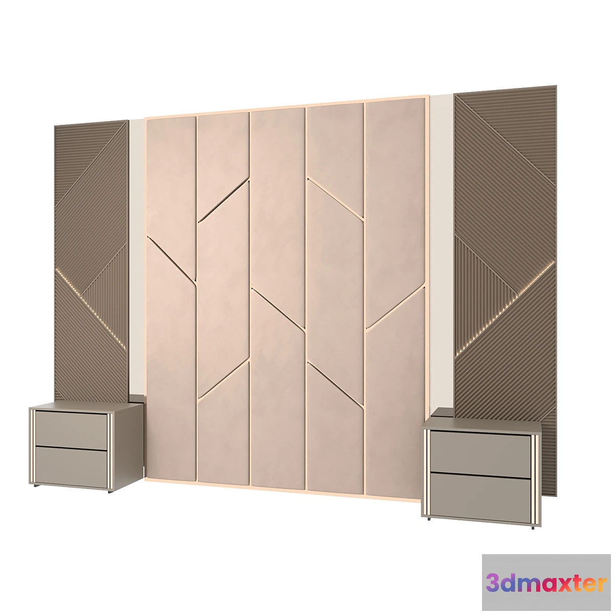 1315003 - Bed headboard 3D Max