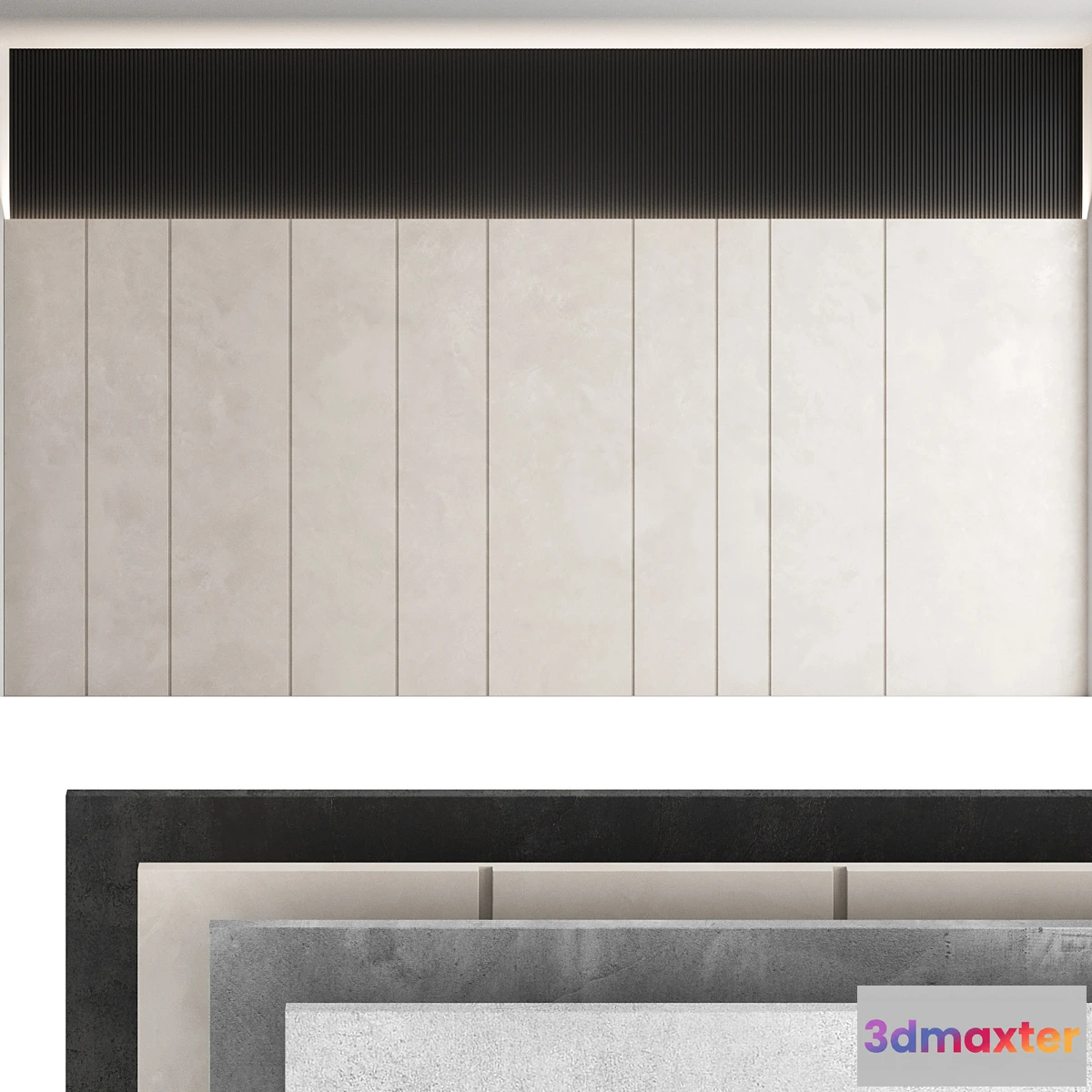 1316238 - Decorative wall panel set 51 3D Max