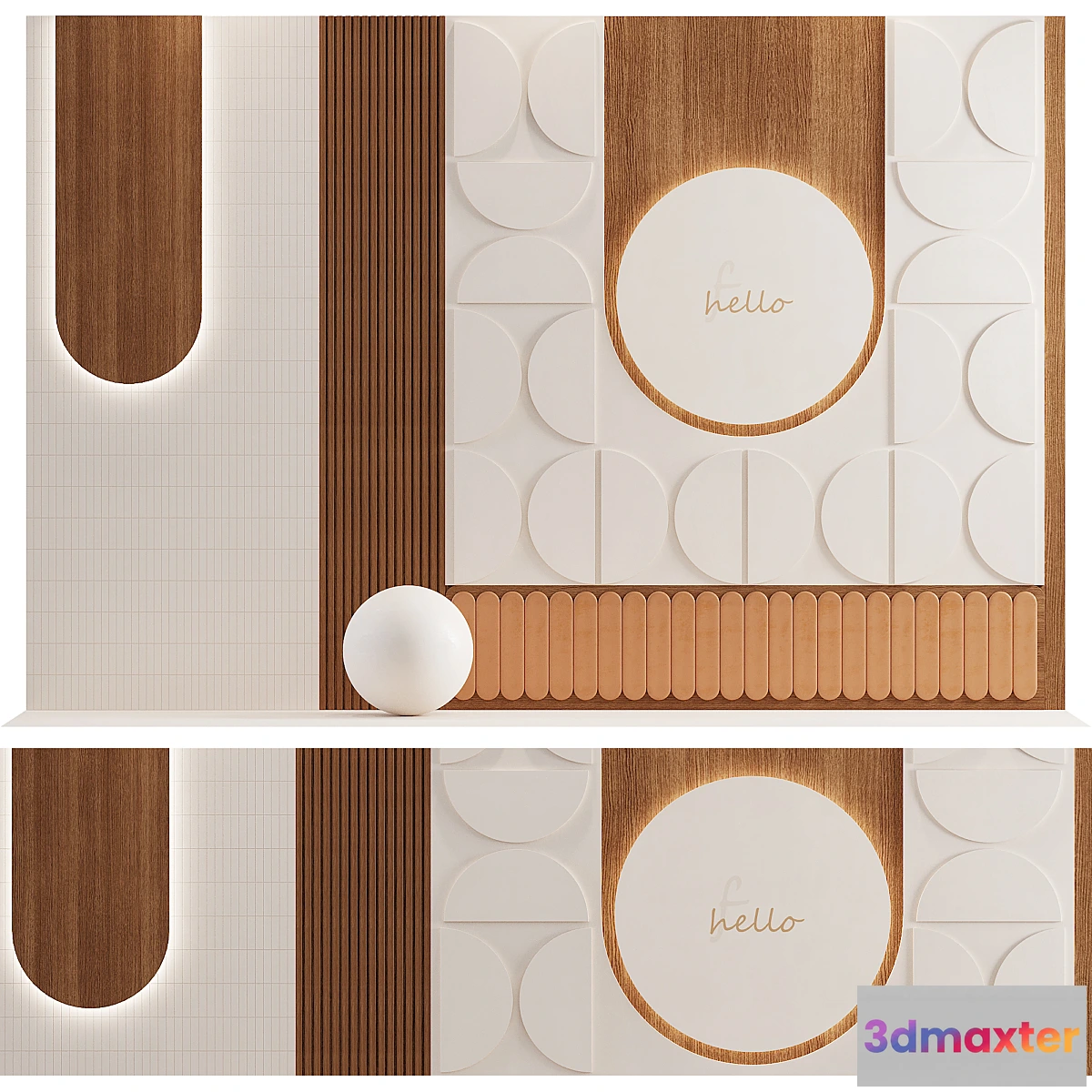 1319704 - Decorative wall composition 04 3D Max