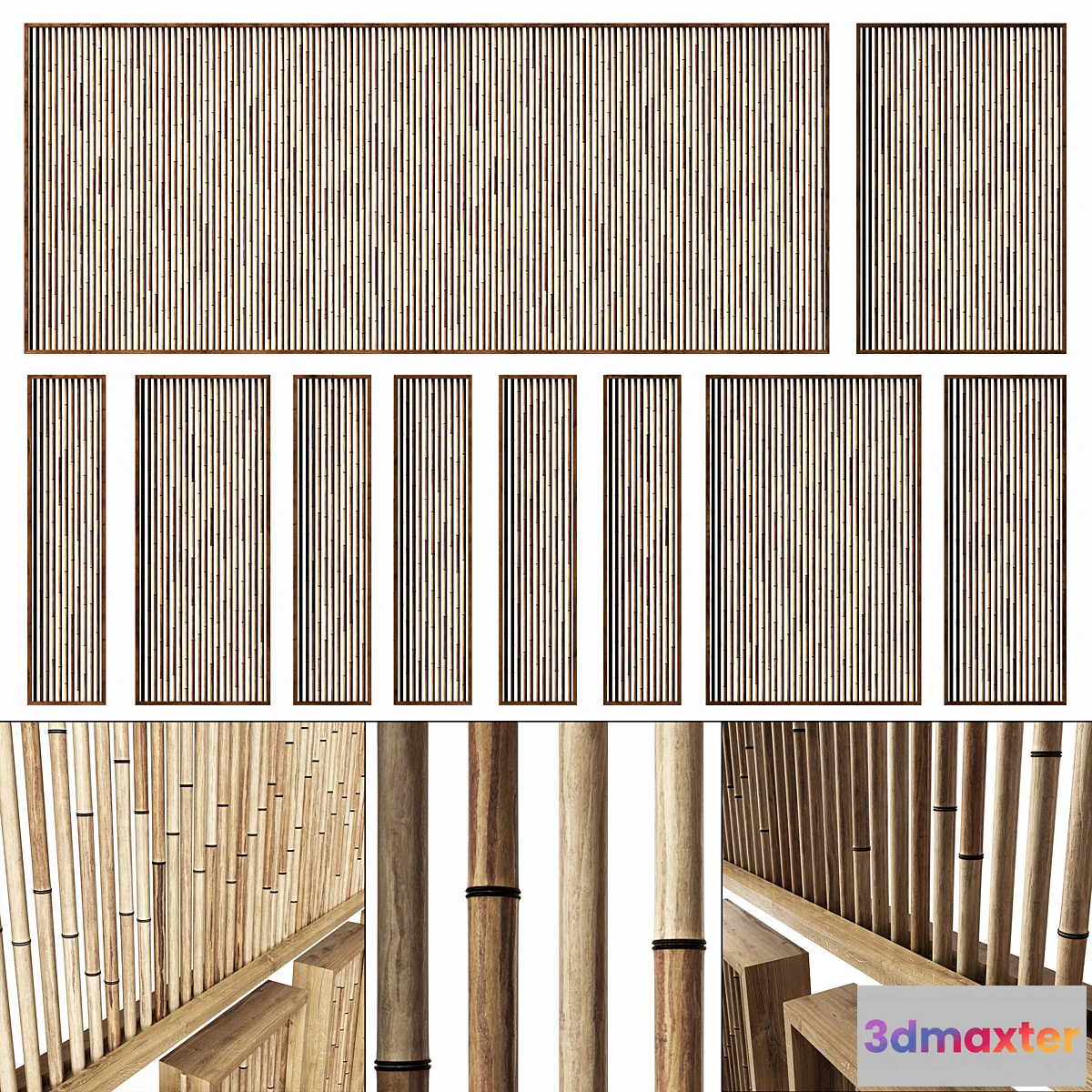 1319991 - Bamboo branch decor n19 3D Max