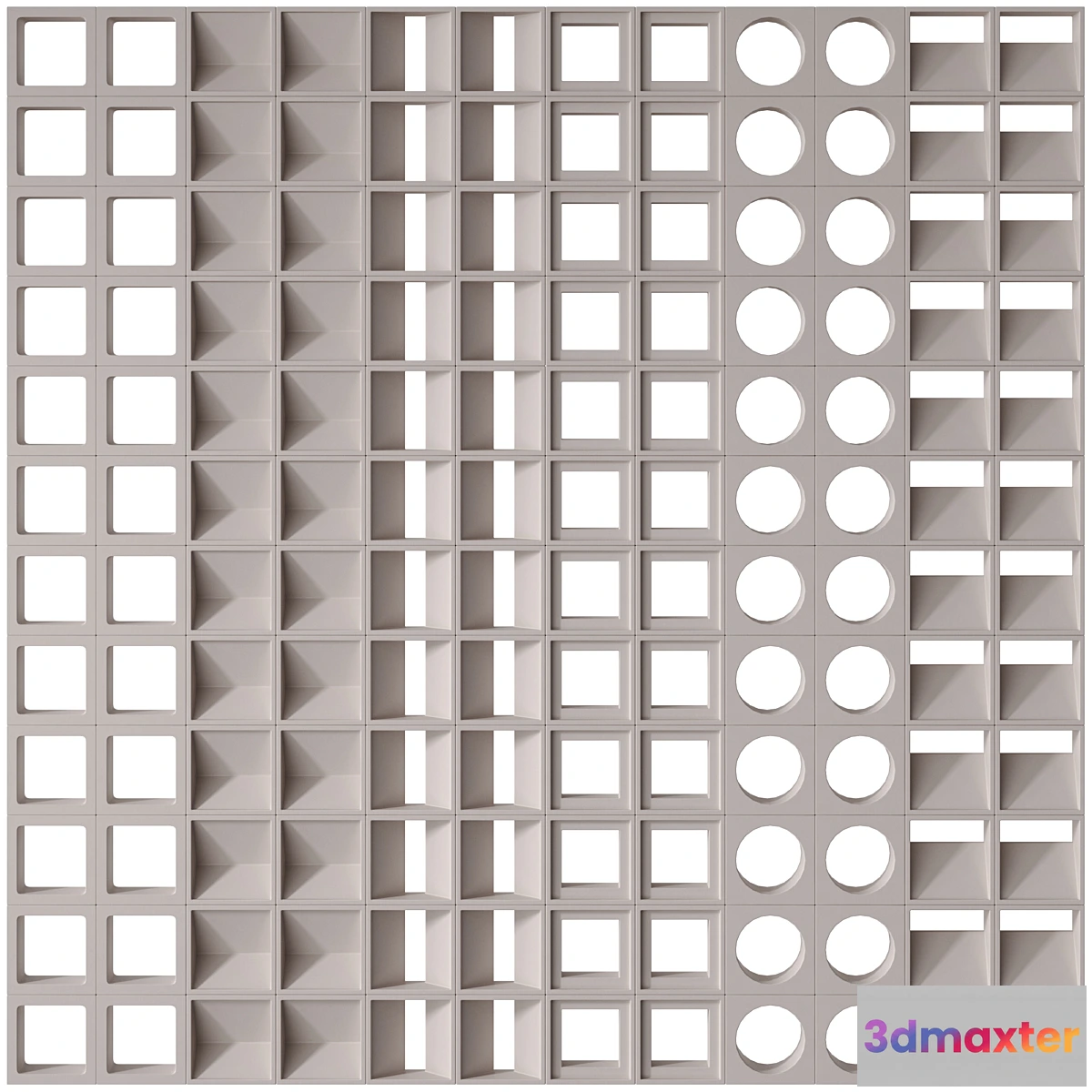 1320403 - Modular decorative partition Modular Wall 01 3D Max