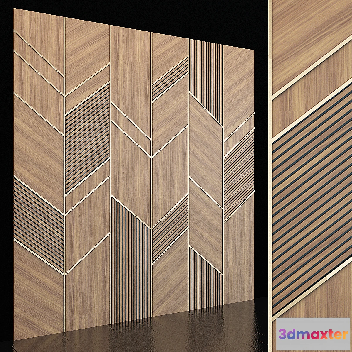 1322372 - Wooden panels 02 3D Max