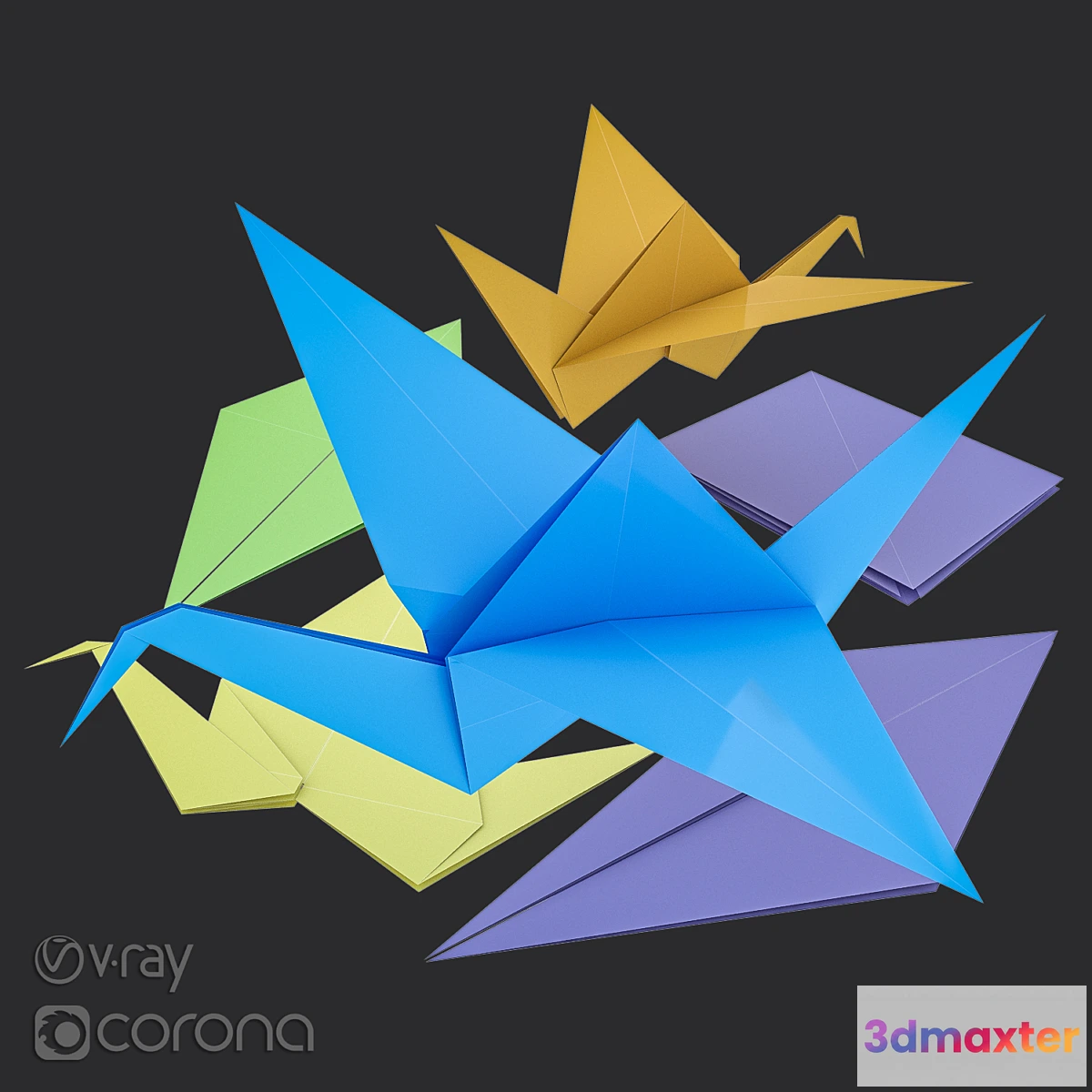 1322887 - Origami crane 3D Max