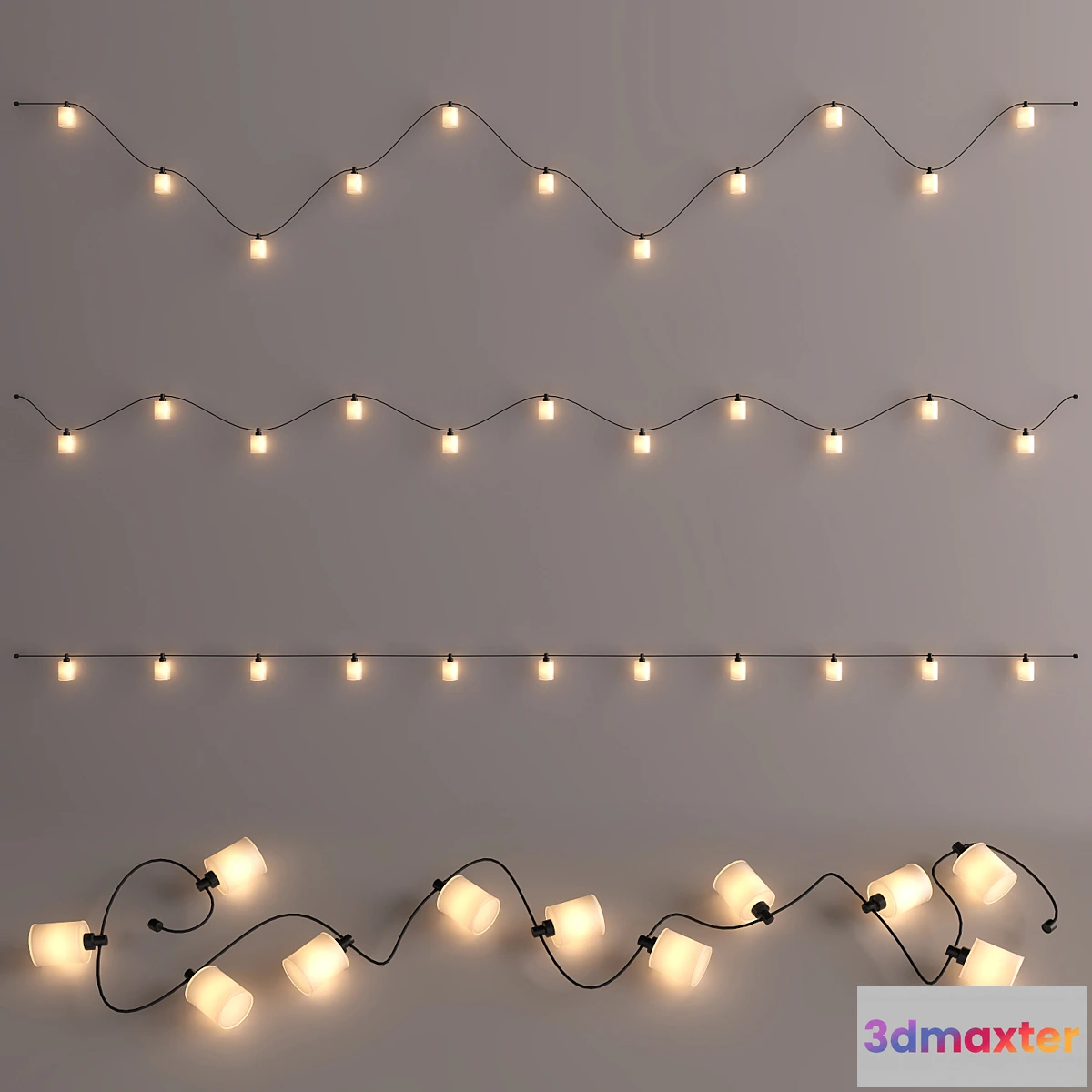 1323444 - Editable garland barrel 3D Max