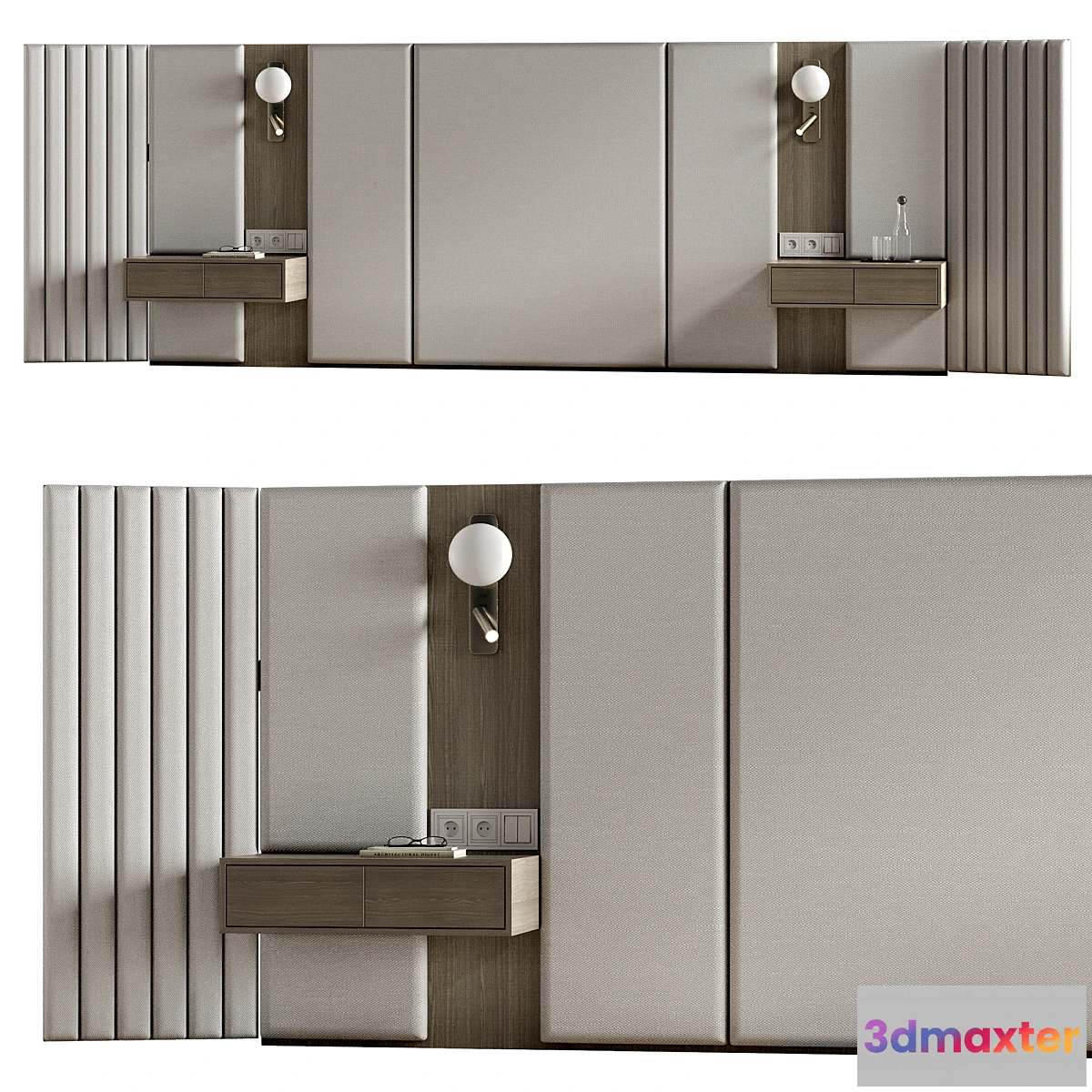 1325036 - Bedroom headboard kit 04 3D Max