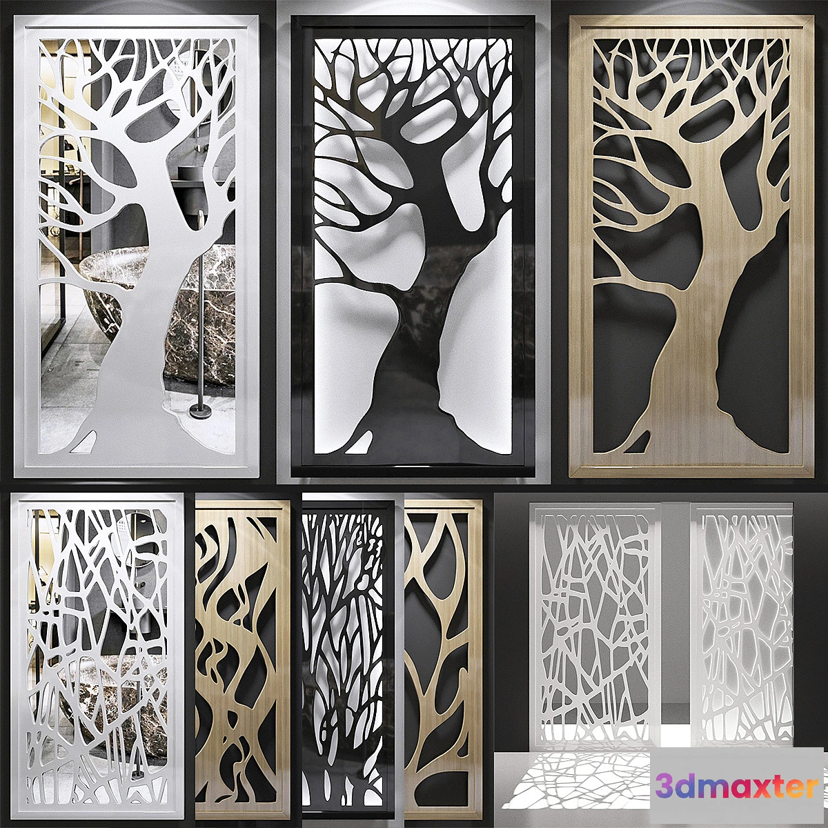 1326655 - Set of decorative panels_15 3D Max