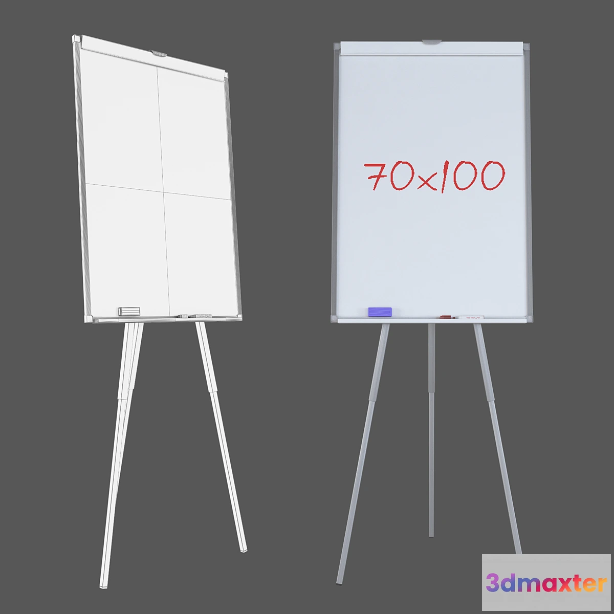 1327769 - Flipchart Attache 70×100 tripod 3D Max